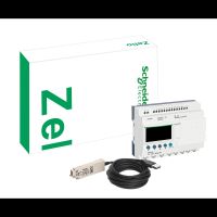 Relė programuojama Zelio 8RO 20 I/O 24V DC SR2B201FU + kabelis SR2USB01 + Zelio Soft 2 - SCHNEIDER ELECTRIC