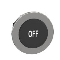 Galvutė mygtukui juoda iškili su simboliu "OFF" be fiksacijos 30.5mm metalinė IP66 ZB4F Harmony - SCHNEIDER ELECTRIC