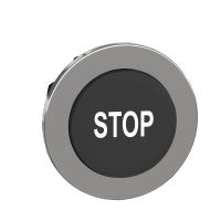 Galvutė mygtukui juoda iškili su simboliu "STOP" be fiksacijos 30.5mm metalinė IP66 ZB4F Harmony - SCHNEIDER ELECTRIC