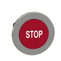 Galvutė mygtukui raudona iškili su simboliu "STOP" be fiksacijos 30.5mm metalinė IP66 ZB4F Harmony - SCHNEIDER ELECTRIC