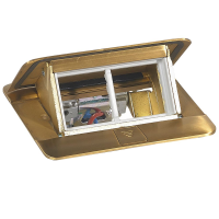 Dėžutė su dangčiu grindims 2 vietų (4 modulių ) bronza - LEGRAND