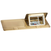 Dėžutė su dangčiu grindims 3 vietų (6 modulių ) bronza - LEGRAND