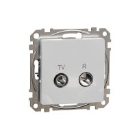 Lizdas p/t TV/R tarpinis be rėmelio varžtiniai kontaktai aliuminio spalvos 10dB SEDNA DESIGN - SCHNEIDER ELECTRIC