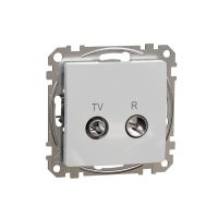 Lizdas p/t TV/R tarpinis be rėmelio varžtiniai kontaktai aliuminio spalvos 7dB SEDNA DESIGN - SCHNEIDER ELECTRIC