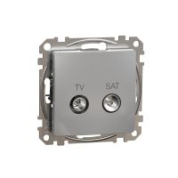 Lizdas p/t TV/SAT tarpinis be rėmelio varžtiniai kontaktai aliuminio spalvos 7dB SEDNA DESIGN - SCHNEIDER ELECTRIC
