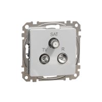Lizdas p/t TV/R/SAT tarpinis be rėmelio varžtiniai kontaktai aliuminio spalvos 7dB SEDNA DESIGN - SCHNEIDER ELECTRIC