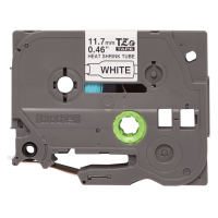 Vamzdelis termosusitraukiantis spausdintuvui 12mm D3.6-7.0mm juoda/balta L-1.5m - BROTHER
