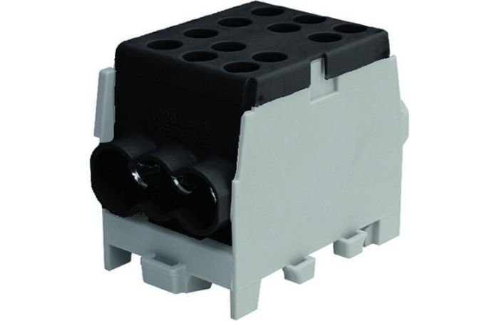 Gnybtas 35mm2 Cu/Al juodas 6 prijungimai (2x35/4x25) PHLAK3524SW - PROTEC