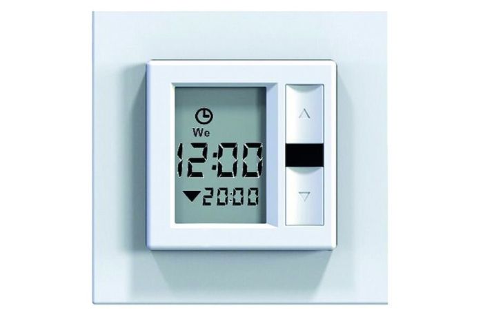 Jungiklis žaliuzių su programuojama laiko rėle p/t 5A 250V baltas PRLAZSUS - PROTEC