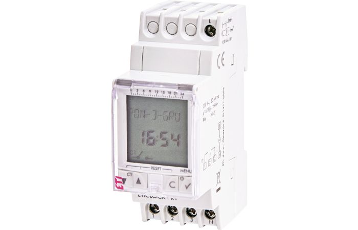 Laikrodis elektroninis savaitės 16A 2 modulių 1co ETICLOCK-R1 - ETI