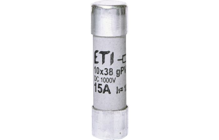 Saugiklis 15A 10x38mm gPV 1000V DC CH10 cilindrinis - ETI