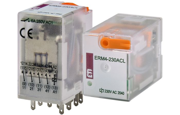 Relė tarpinė 4co 6A 230V ERM4-230AC - ETI