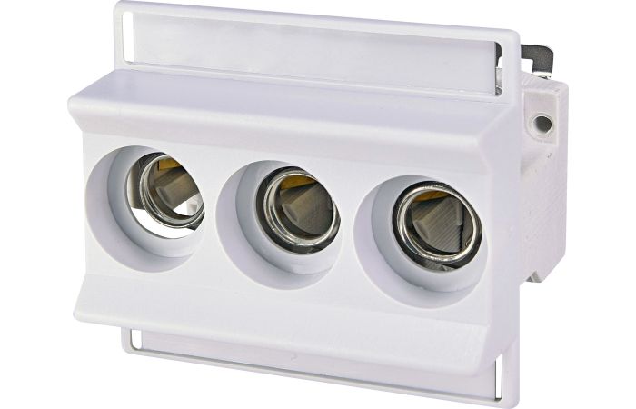 Lizdas saugikliui 3P D01 ant DIN bėgelio D01N/3-K E14 - ETI