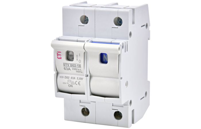 Kirtiklis-saugiklis 1P+N 63A D02 STV D02 - ETI