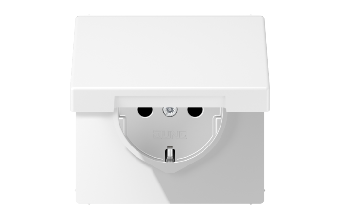 Lizdas p/t SCHUKO su dangteliu baltos matinės spalvos LS - JUNG