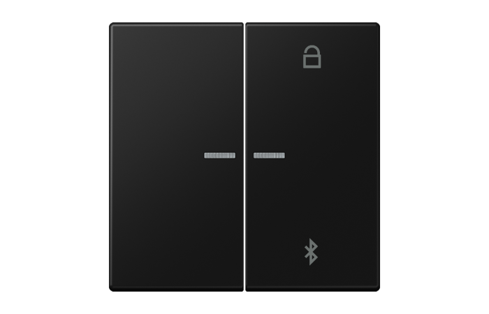 Klavišas dvigubam jungikliui žaliuzių/šviesos valdymui su bluetooth juodas matinis LS - JUNG