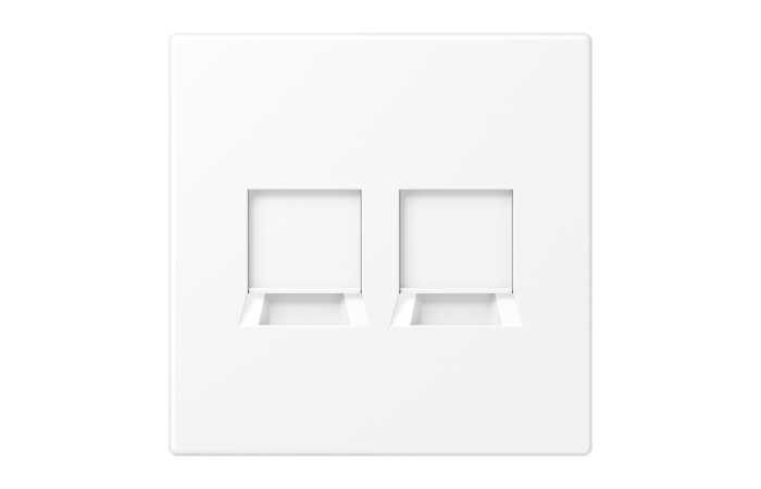 Dangtelis dvigubas moduliniam lizdui su užuolaidėle baltos matinės spalvos LS - JUNG