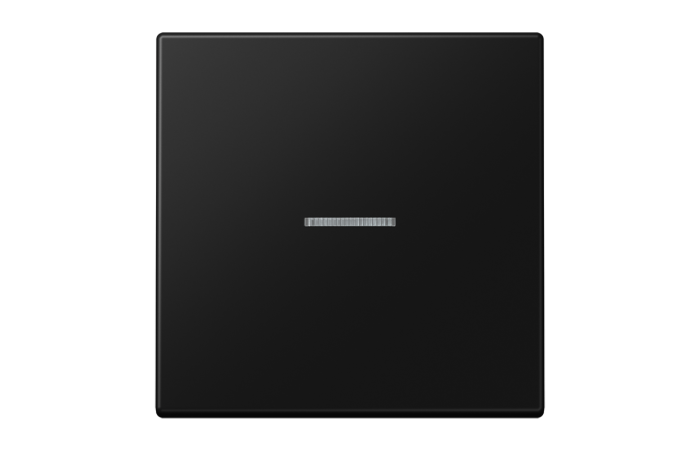 Klavišas su langeliu apšvietimui juodas matinis LS - JUNG