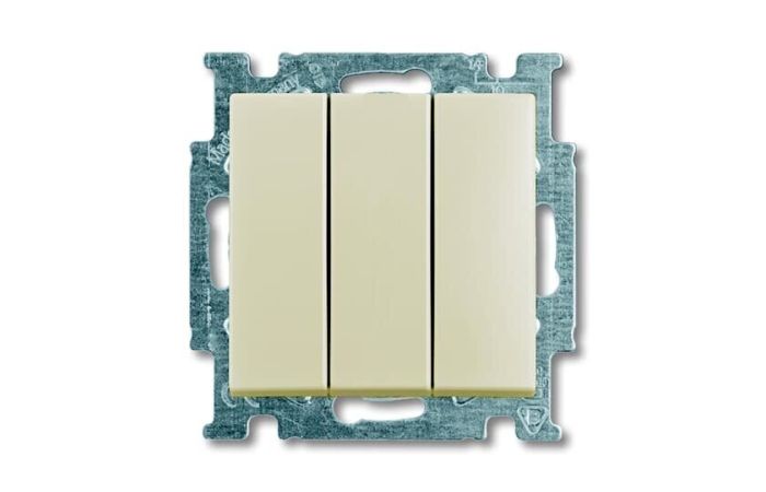 Jungiklis p/t trigubas be rėmelio dramblio kaulo spalvos 16A 250V 106/3/1 UC-92-507 Basic 55 - ABB