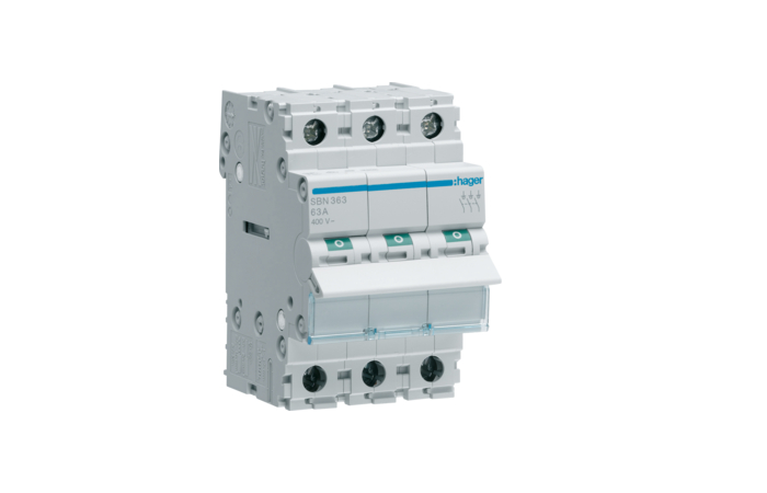 Kirtiklis 3P 63A 3 modulių - HAGER