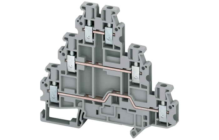 Gnybtas 2.5mm2 3 lygių pilkas ant bėgelio - SCHNEIDER ELECTRIC