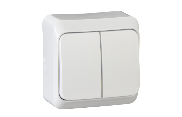 Jungiklis v/t dvigubas IP20 baltas PRIMA - SCHNEIDER ELECTRIC