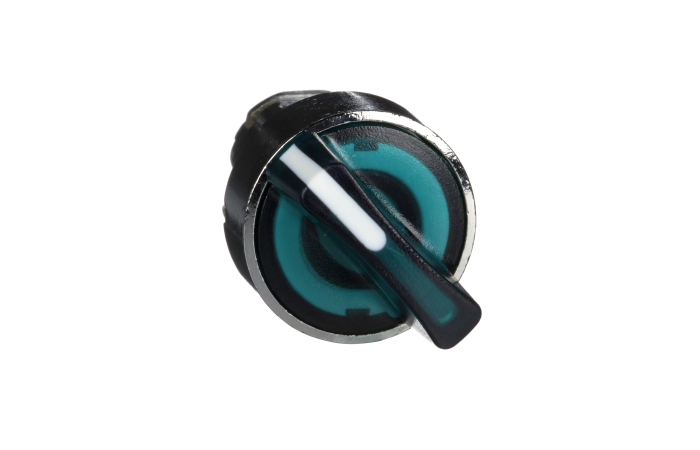 Galvutė perjungikliui 2 padėčių, rankenėlė žalia su fiksacija LED - SCHNEIDER ELECTRIC