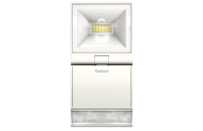 Prožektorius LED 10W IP55 4000K 840lm baltas su judesio jutikliu THELEDA S10WH - THEBEN