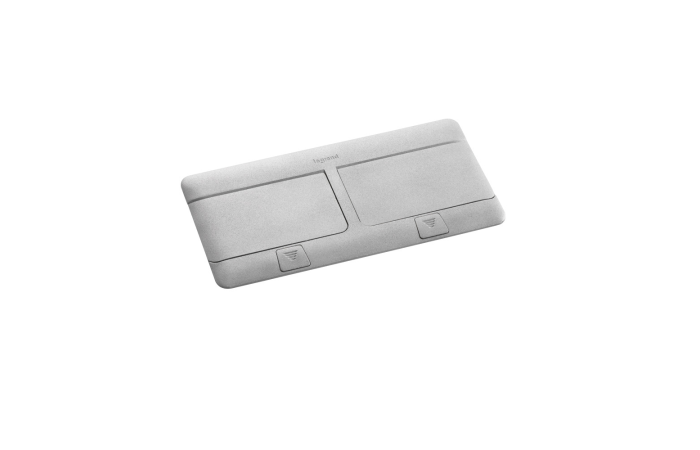 Dėžutė su dangčiu grindims 4 vietų (8 modulių ) aliumininė - LEGRAND