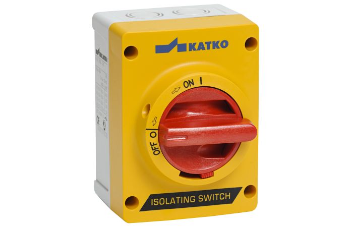 Jungiklis saugumo 3P 16A 7.5kW (AC23) IP65 raudona rankena KEM316U Y/R ABS - KATKO