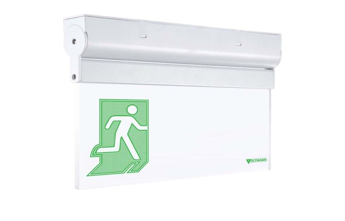 Šviestuvas v/t LED 3W IP40 evakuacinis lubinis ir sieninis su 3val. akumuliatoriumi pastovaus ir nepastovaus veikimo 18m TEST SALE MLD - VOLTMANN