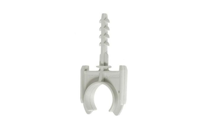 Laikiklis-apkaba įkalamas vamzdžiui D16 be halogenų šviesiai pilkas AKS 16 H0 - SCHNABL