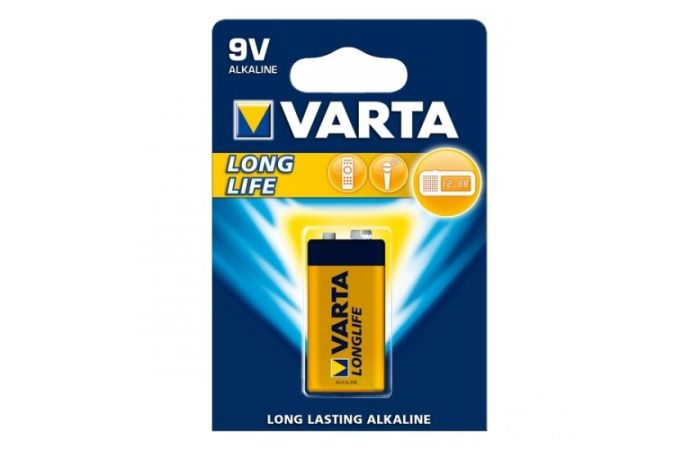 Elementas galvaninis šarminis LR22 krona 9V LONGLIFE - VARTA