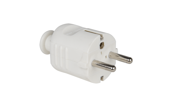 Kištukas a/k SCHUKO IP20 baltas PP 2SL - PCE