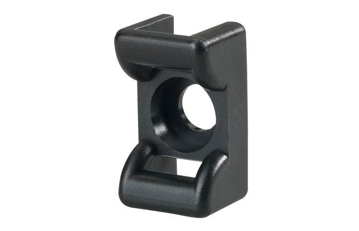 Laikiklis dirželiui 18x12mm prisukamas M4 juodas KR6 [pak. po 100 vnt.] - HELLERMANN TYTON