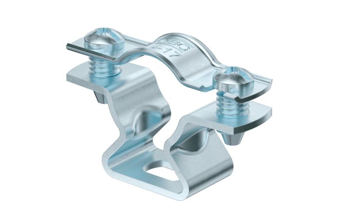 Apkaba 14-17mm kabelių ir vamzdžių tvirtinimui su skyle cinkuota E30-E90 ASL 733 17 G - OBO BETTERMANN