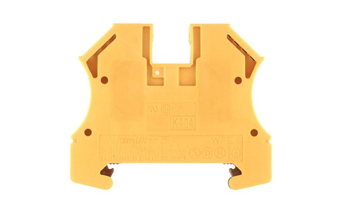 Gnybtas 6mm2 geltonai žalias ant bėgelio WPE 6 - WEIDMULLER