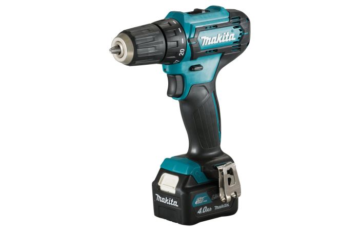 Gręžtuvas akumuliatorinis 12V 2x4.0Ah 30/14Nm 1.0kg LED 2 greičiai CXT - MAKITA