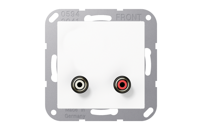 Lizdas garsiakalbio prijungimui baltas audio Cinch A - JUNG