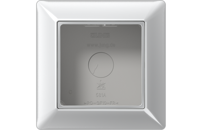 Dėžutė v/t vienguba montažui su rėmeliu aliuminio spalvos AS 500 - JUNG