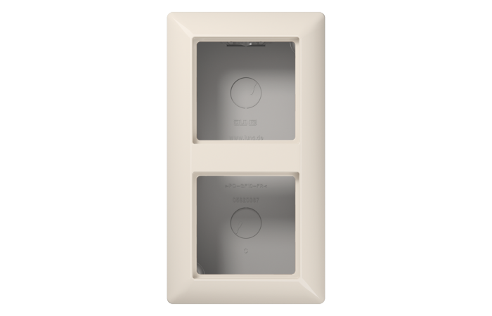 Dėžutė v/t dviguba montažui su rėmeliu dramblio kaulo spalvos AS 500 - JUNG