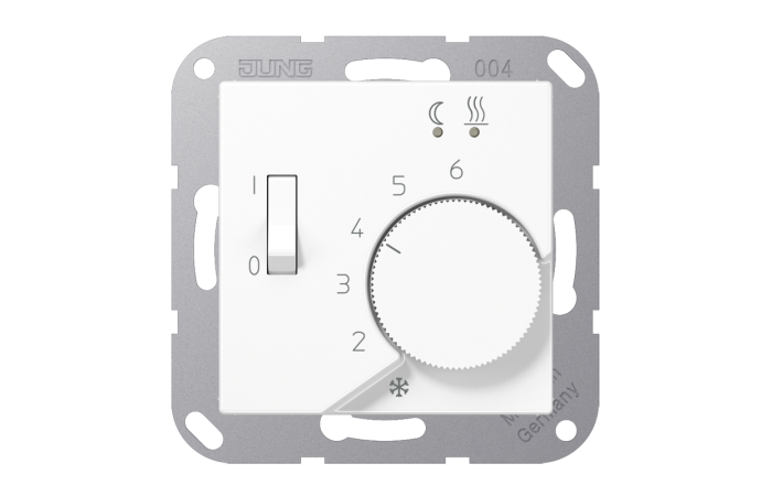 Termostatas grindų p/t +10- +50C baltas su dangteliu A - JUNG