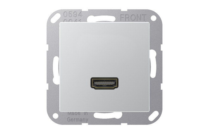 Lizdas HDMI aliuminio spalvos A - JUNG