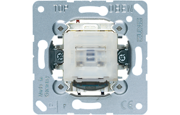 Perjungiklis viengubas su apšvietimu mygtukinis 10A 250V - JUNG