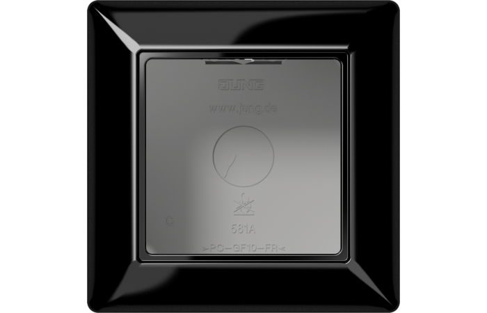 Dėžutė v/t vienguba montažui su rėmeliu juoda AS 500 - JUNG