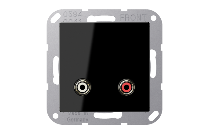 Lizdas garsiakalbio prijungimui juodas audio Cinch A - JUNG