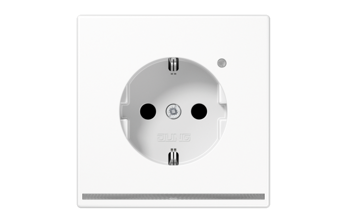 Lizdas p/t SCHUKO baltas su apšvietimu LS - JUNG