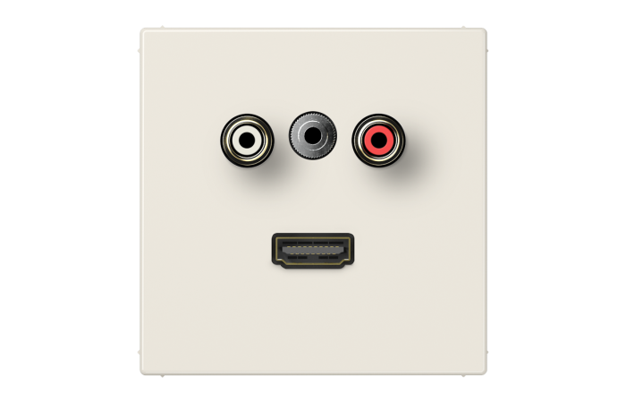 Lizdas audio RCA-Stereo TRS 3.5-HDMI dramblio kaulo spalvos LS - JUNG