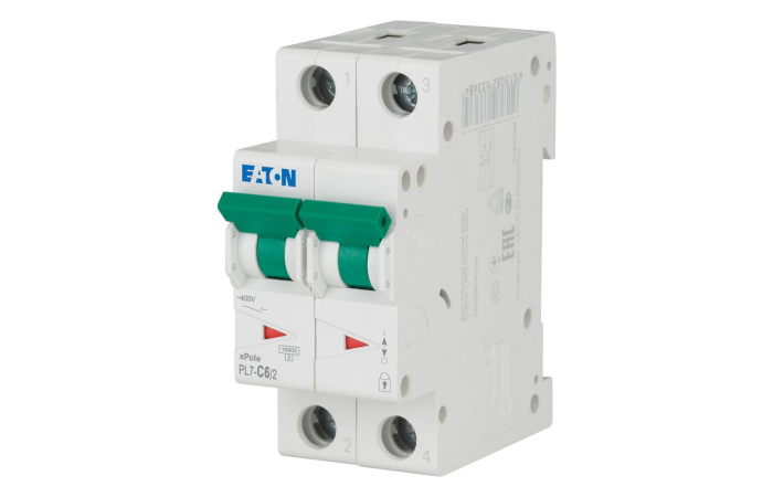Automatas 2P 6A C 10kA PL7-C6/2 - EATON