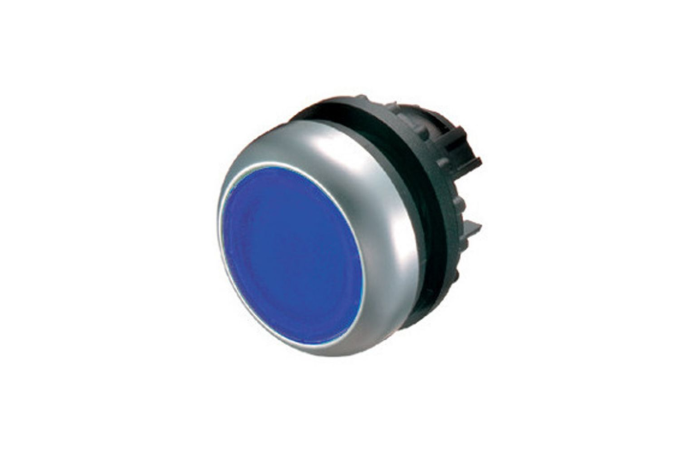 Galvutė mygtukui mėlyna skaidri su fiksacija M22-DRL-B - EATON
